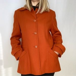 Pritti By Kristen Blake Burnt Orange Peacoat